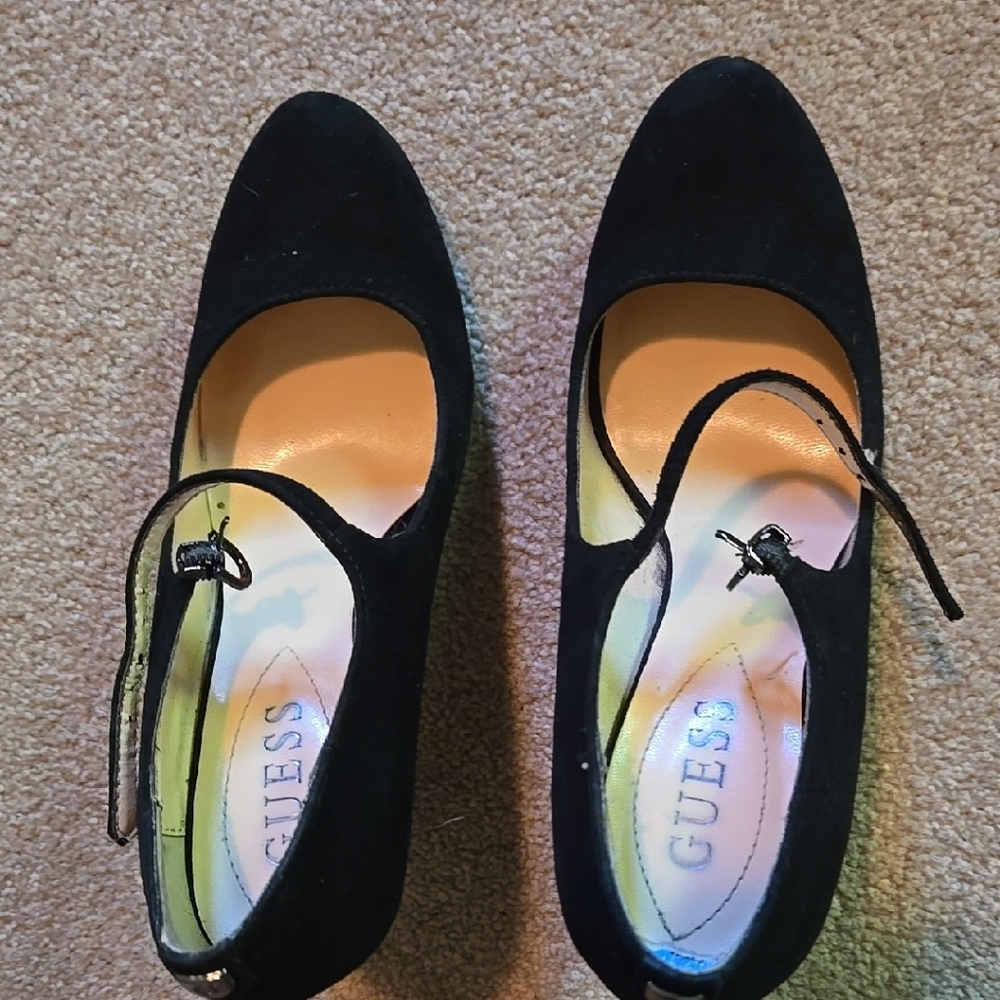 Guess Black Suede Heels